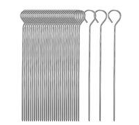 ASYKNM Lot de 20 brochettes en acier inoxydable de 24,5 cm pour barbecue, guimauves, chocolat, snacks de feu de camp, légumes et poisson.