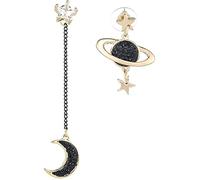 Asymétrie Étoile Lune Planète Boucles d'oreilles Longues Charmantes Boucles d'oreilles en Forme de Lune CRES