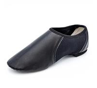 Asyusyu Chaussures de jazz Neo-Flex à enfiler en cuir PU souple pour enfants, Noir , 31 EU