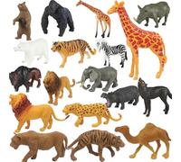 Aszaui 18 Pièces Animaux Jouet,Figurine Animaux Forêt,Figurine Animaux de la Foret,Figurines d'animaux de Safari, Mini Jouets d'animaux de la forêt,Jouets Zoo,pour Déco Fête Noël Cadeau