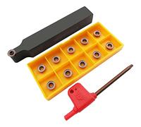 ASZLBYM 10pcs RPMT08T2MOE Inserts de fraisage en carbure indexable Fraise à lame avec 5/8 "/ 16mm SRDPN1616H08 Porte-outil de fraisage en carbure indexable Outils de coupe de tour à métaux