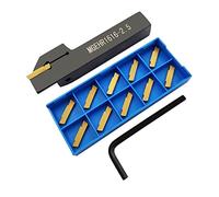 ASZLBYM Porte-outil de coupe à fente rotative MGEHR1616-2.5 avec 11 inserts en carbure MGMN250-M.