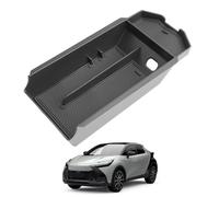 ASZSK Compatible avec Toyo-ta C-HR Hybrid 2024 2025 Boîte de Rangement Console Centrale,Organiseur d'Accoudoir avec Tapis Caoutchouc, avec Porte-Monnaie Cartes Toyo-ta C-HR Hybrid Accesorios