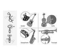 AT-800 Guitar Tuner Clip-On Tuner Rechargeable Tempo Metronome Function Electronic Tuner for Guita