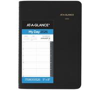 AT-A-GLANCE Agenda de rendez-vous 2026, quotidien, 12,7 x 20,3 cm, petit, quart d'heure, noir (708000526)