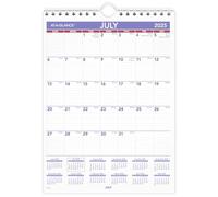 AT-A-GLANCE Calendrier mural 2025-2026 académique, mensuel, 20,3 x 28 cm, petits blocs journaliers lignés (AY128)