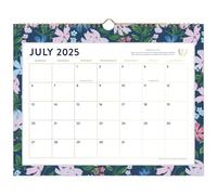 AT-A-GLANCE Calendrier mural 2025-2026 académique, simplifié par Emily Ley, mensuel, 38,1 x 30,5 cm, moyen, blocs journaliers non lignés, petit floral (EL38-707A)