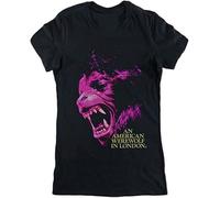at American Werewolf in London T-Shirt 1981 Movie John Landis Rick Baker-Black Manches Courtes(Medium)