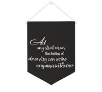 At Any Street Corner - Bannière en toile « The Feeling of Absurdity Can Strike Any Man in The Face » - 30,5 x 40,6 cm - Décoration murale pour chambre à coucher, chambre d'enfant et maison