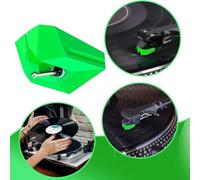 AT ATN95E Aiguille pour platine audioTechnica ATLP120X, compatible avec les cartouches de la série VM95, livrée avec brosse de nettoyage (vert)