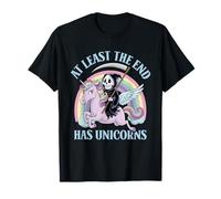 At Least the End Has Unicorns Squelette Fantasy Unicorn Lover T-Shirt