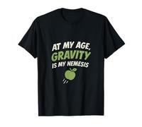 At my Age Gravity is My Nemesis Newton Apple Icône T-Shirt