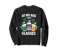 At My Age I Need Glasses Funny St Patricks Day Humor Tee Sweatshirt