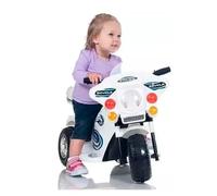 AT-Peggy Moto électrique pour enfant de police 6 V, blanc, 1 à 3 ans
