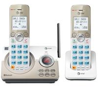 AT&T - Teléfono inalámbrico expansible conexión Bluetooth a la celda, 2 Handset