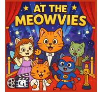At The Meowvies: Bold and Easy Hollywood Themed Coloring Book for All Ages , 6x6 Travel Size