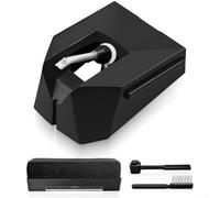 AT VMN95E Stylet de rechange pour Audio Technica pour lecteur vinyle ATLP120X avec brosses de nettoyage pour stylet régulier et entretien d'enregistrement (noir)