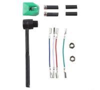 AT-VMN95E Stylet de rechange pour platines audio-Technica, aiguille à pointe ovale avec poignée en aluminium, compatible avec AT-LP120X-USB, VMN95C, VMN95SH, avec brosse et vis, vert