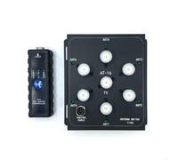 AT16 Kit d'interrupteur d'antenne coaxial 6 canaux pour stations de base et radios portatives, interface SO-239, PEP 800 W, 1,8-55 MHz, télécommande, boîtier en métal, noir, 1 entrée 6 sorties, 15 x