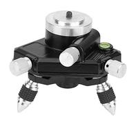 At2 Support Adaptateur De Niveau Laser - Rotation À 360° Manuellement Base Micro Ajustable Pour Connecteur De Trépied De Niveau Laser Ligne, Alliage Complet Avec Montage Fileté Standard 1/4"