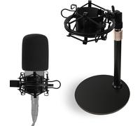 At2020 Support De Microphone, Réglable Pied De Micro Support Avec Suspension Antichoc, Filtre Anti-Pop, Base Lestée En Métal, Pour Micro Audio Technica At2020 At2020Usb At2020Usb + At2035[X954]
