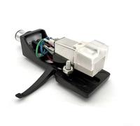 AT3600L Micro magnétique mobile pour tourne-disque LP, kit de micros phono avec coque en aluminium, 20 Hz-20 kHz, 4,2 mV, installation facile, aiguille diamant blanche noire LP (cartouche + support)