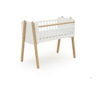 AT4 - Berceau cododo en bois PIRATE Blanc et Hêtre Verni 40 x 80 cm Blanc et Hêtre Verni - Taille unique
