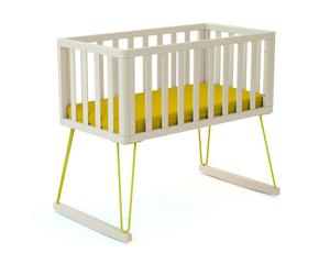 At4 - Berceau Only avec matelas - Blanc et Jaune