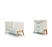 - Duo Lit Bébé et Commode en bois CANAILLE
