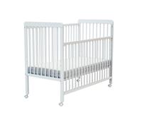 AT4 - Lit bébé coulissant en bois LIVO 60 x 120 cm Blanc - Taille unique