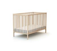 At4 Lit bébé Essentiel 60 x 120 – Sommier réglable 3 hauteurs – Hêtre brut