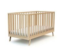 AT4 - Lit bébé évolutif en bois KASA 70 x 140 cm Hêtre Verni - Taille unique