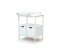 AT4 - Meuble à langer 2 portes en bois NATUR Blanc - Taille unique