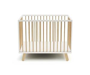 AT4 - Parc bébé Pirate en bois Blanc et Hêtre 80 x 100 cm | Fond réglable 3 hauteurs | Pour enfant jusqu'à 24 mois