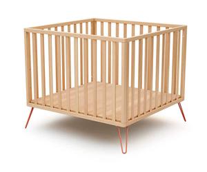 At4 - Parc fixe Only 100x100 - Hêtre et Terracotta