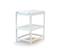 AT4 - Table à langer bébé 1 étagère en bois CONFORT Blanc|73 x 54 x 89 cm|Petit espace|Espace rangement|Meuble à langer bébé