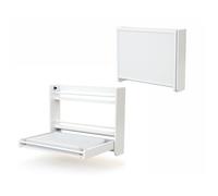 AT4 - Table à langer murale rabattable en bois SORA Blanc - Taille unique