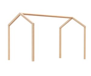 At4 - Toit-cabane pour lit Confort 60x120 hêtre verni