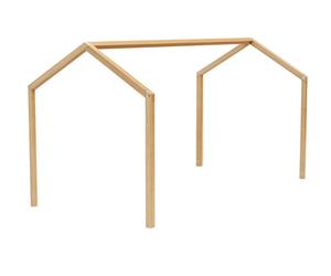 At4 - Toit-cabane pour lit Confort 70x140 hêtre verni