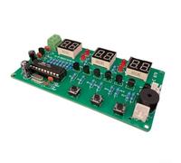 AT89C2051 Kit d'horloge numérique à LED à six chiffres pour étudiants, amateurs d'électronique