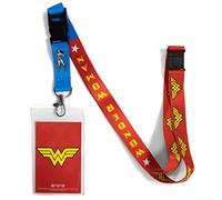 Ata-Boy DC Comics Wonder Woman Cordon réversible avec clip détachable et porte-carte d'identité