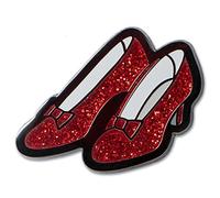 Ata-Boy Épingle en émail pailleté Motif chaussons du Magicien d'Oz Rubis 3,5 cm, Enamel Pin, Métal, Pas de gemme
