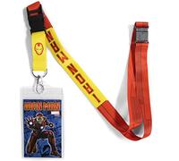 Ata-Boy Marvel Comics Iron Man Cordon réversible avec clip de dégagement et porte-carte d'identité