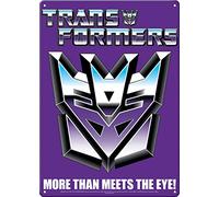 Ata-Boy Plaque en métal Transformers Decepticon - Dimensions : 21 x 29,2 cm