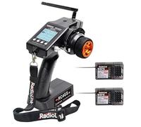 ATA HOBBY Radiolink RC4GS V3(V2 Upgrade) 5 Channel RC Radio Transmitter and 2Pcs R6FG Receiver with Gyro 2.4ghz 400M Remote Controller Kit for Car/Boat/Crawler/Tank/Drifting/Buggy with Lanyard