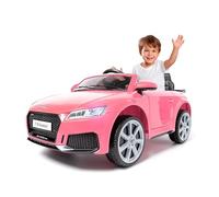 ATAA Audi TT RS 12v Premium - Rose- Voiture électrique pour Enfant 1 Place avec Batterie 12v, siège en Similicuir, Roues en Gomme et télécommande pour Parents