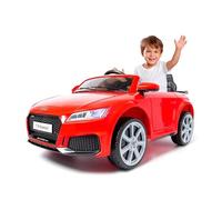ATAA Audi TT RS 12v Premium - Rouge-Voiture électrique pour Enfant 1 Place avec Batterie 12v, siège en Similicuir, Roues en Gomme et télécommande pour Parents