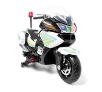 ATAA Moto de Police pour Enfant Pro 24v - Blanc - Moto électrique pour Enfants avec Batterie 24V, Moto électrique de Police avec lumières et sirène