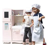 ATAA Toys Cuisine en Bois 95x32x103cm - Rose - Cuisinière pour garçon et Fille en Bois avec de Nombreux Accessoires