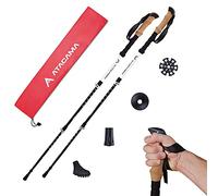 Atacama Bâtons de randonnée Bâtons de Trekking télescopiques en Carbone - Bâtons de Marche Nordique pour Femmes et Hommes - réglables, légers avec poignée en liège - Amortisseurs en Caoutchouc